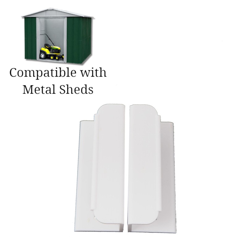 eTech4Us 2 Pack White Replacement Door Handles Compatible with Yardmaster