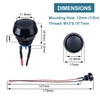 DMWD Momentary Domed Push Button Switch 1NO ON-Off Reset Micro
