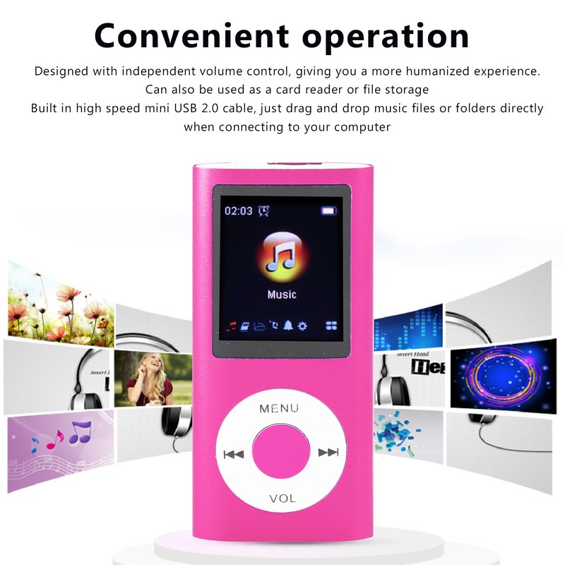Portable MP3 Music Player 1.8inch TFT Screen HiFi Sound 7