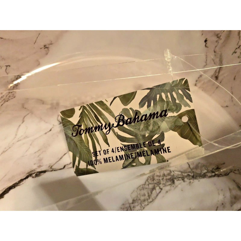 Tommy Bahama 8 pc TOMMY BAHAMA Set MELAMINE Gray Grey