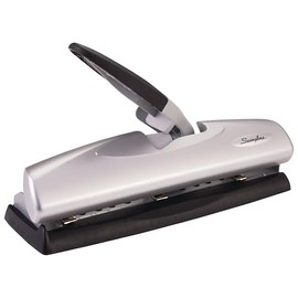 Swingline 74030 - Perforadora de agujeros de metal ligero con sistema ajustable para 2 – 7 agujeros, perforadora de papel de bajo esfuerzo, suministro