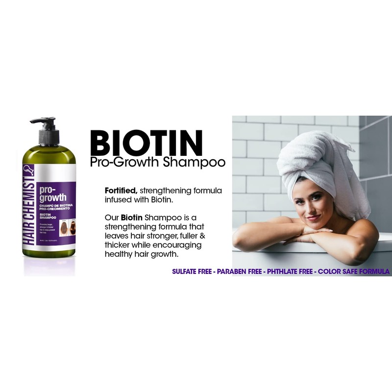 Hair Chemist Pro-Growth Shampoo with Biotin 33.8 oz. - Biotin
