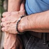 Tribal Steels. by Midhaven Infinity Real Stone Bead Bracelet, Unisex