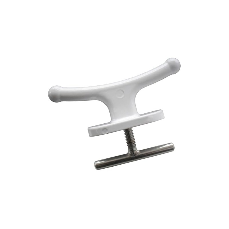 Dock Edge Classic Cast Aluminum InstaCleat with White Finish, 5"