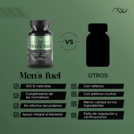 NutriNova Men's Fuel Cápsulas Rhodiola L-arginina Maca Zinc Vitamina B3 D3