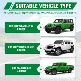 MAIKER Metal Rear Door Pocket Storage Box Compatible with 2018-2024 Jeep Wrangler JL JLU 4XE & 2020-2024 Gladiator JT, Molle Panels Door Organizer Replaces Sagging Nets, 2PCS