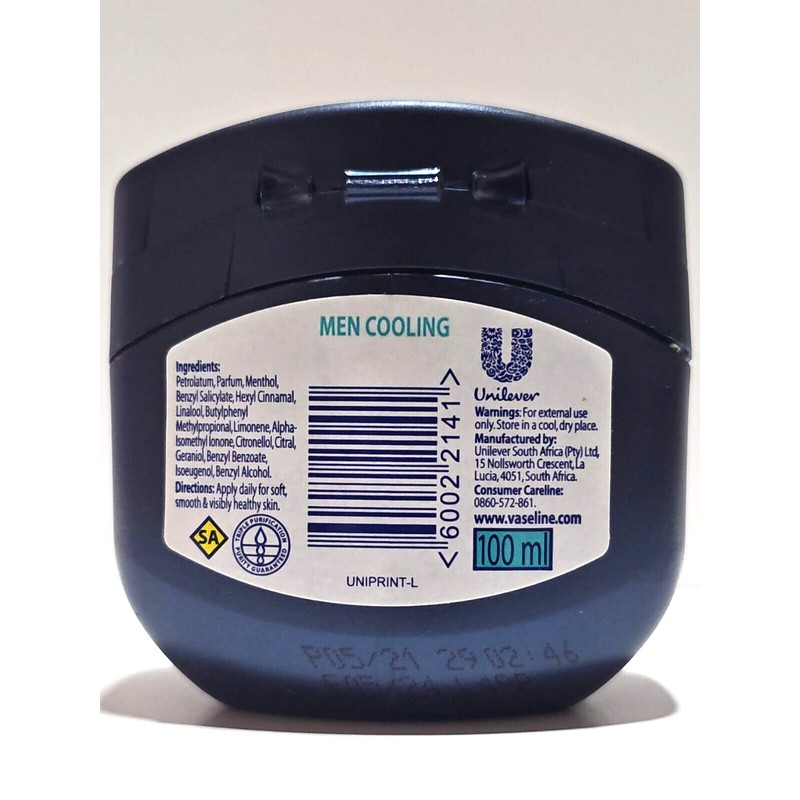 Vaseline Blue Seal Men Petroleum Jelly COOLING - 100 mL