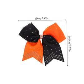 PACKOVE 4pcs Sparkling Rhinestone Bow Hair Scrunchies for Cheerleader Accessories Comfortable Elastic Ponytail Holders for School Parties and Stage Performances