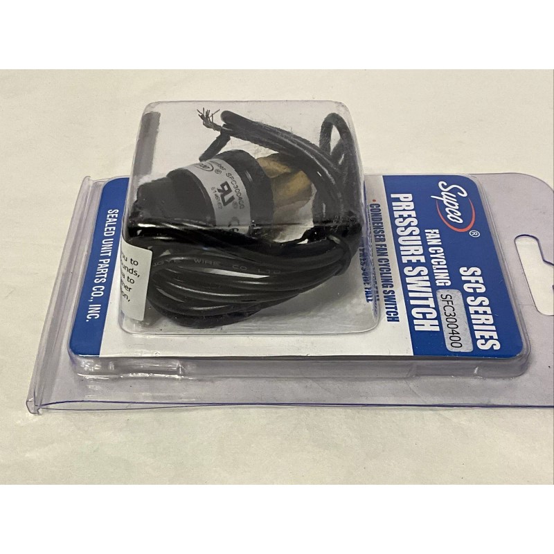 Supco SFC300400 Fan Cycle Switch, 300 Psi Op, 400 Psi