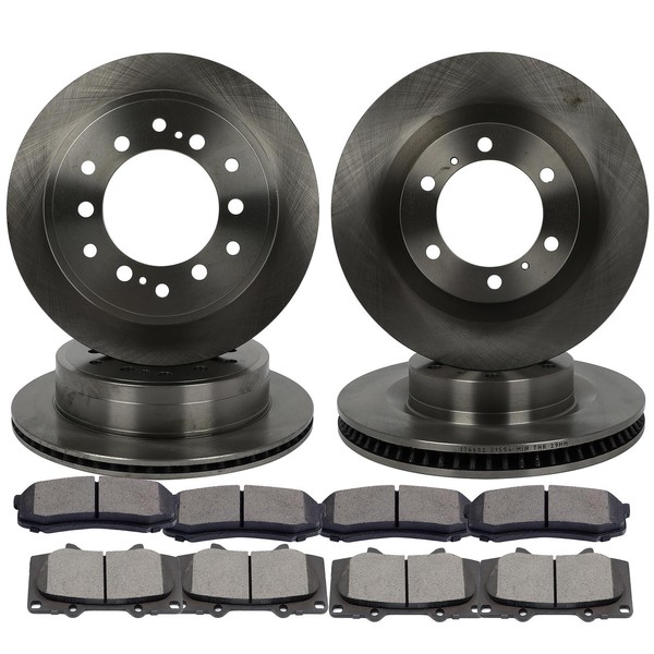 INEEDUP 6 Lugs Disc Brake Kit-Brake Rotors and Ceramic Pads