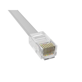 CableLeader 7ft RJ-45 8P8C Straight Cat6 Ethernet Network Cable - Gold Plated, Telephone Line Flat Cord for Routers/Switches/Modems/VoIP Phones