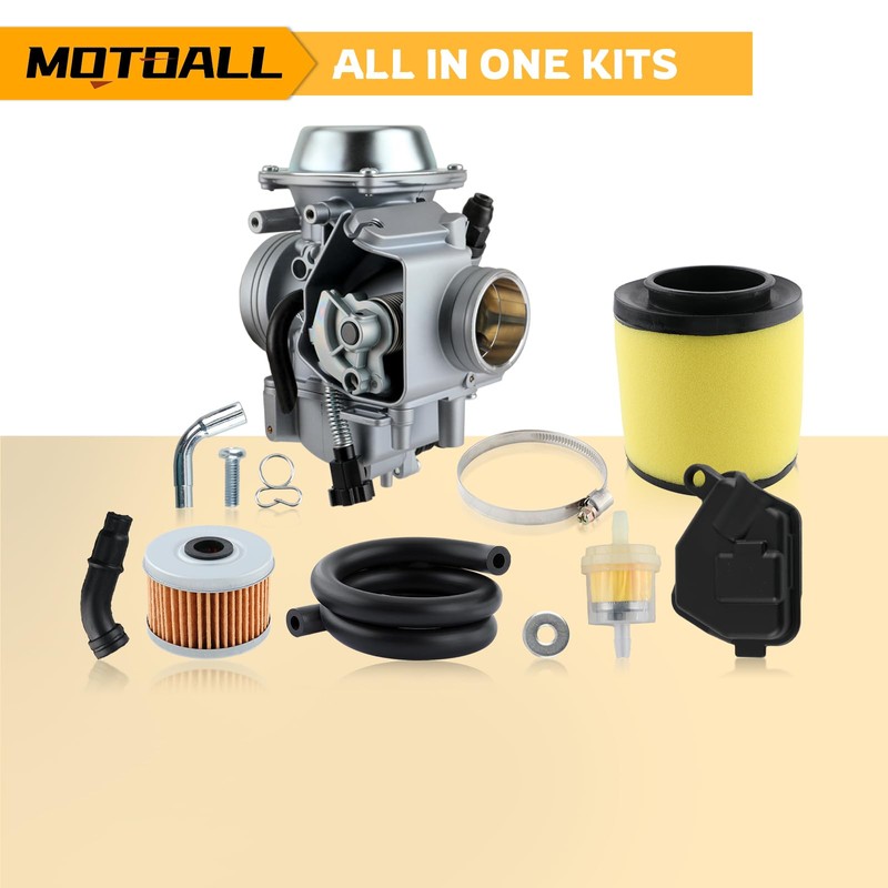 MOTOALL TRX300 carburetor+Oil Filterw/Air Filter for Honda TRX300 FOURTRAX 1988-2000,