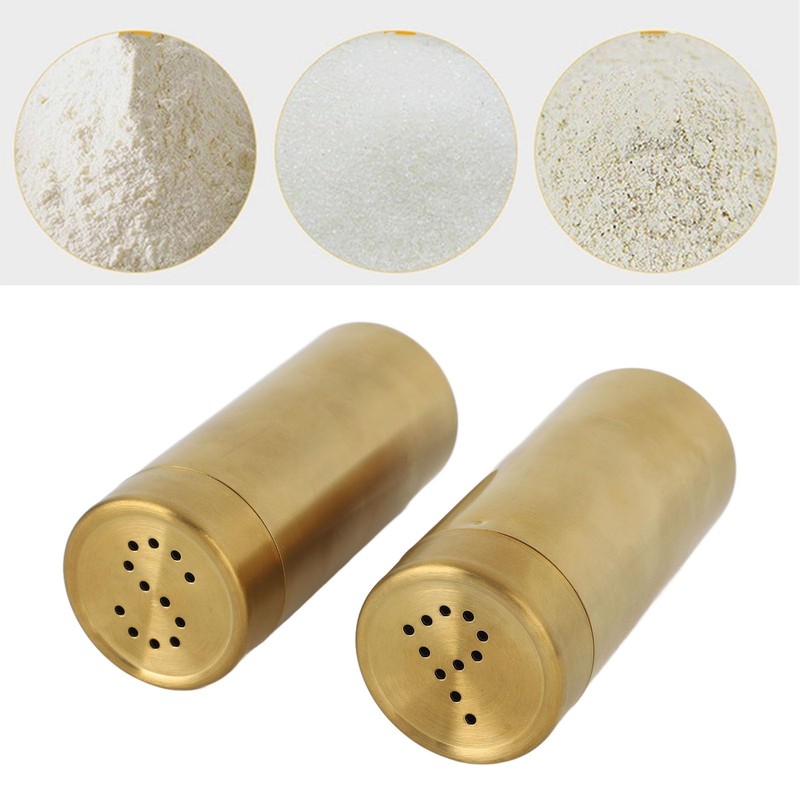 2 Pcs Pepper Shaker Gold 304 Stainless Steel Seasoning Bottle