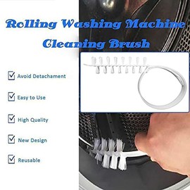 Rolling Washing Machine Brush, Drum Washing Machine Cleaning Nylon Brushes, Front Load Washer Cleaning Brush, Washing Machine Slit Cleaning Brush for Home
