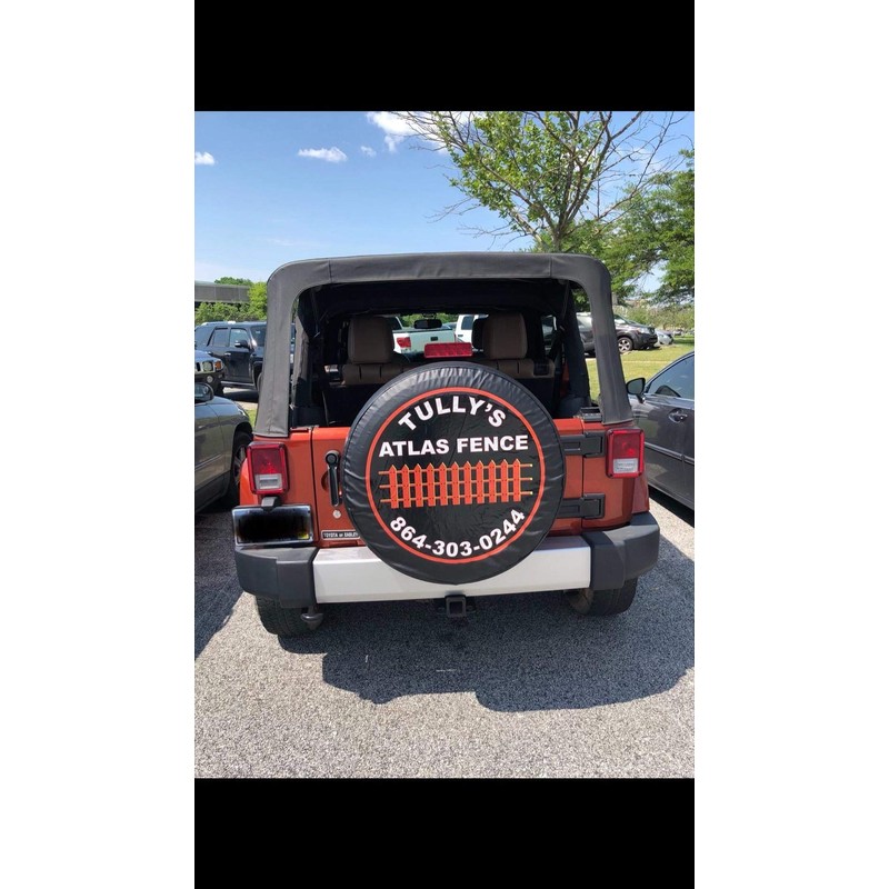 BCP Black Color PU Leather Spare Tire Cover (Fit 31-33
