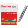 fischer | Caja Con 100 Taquetes UX de Nylon 8