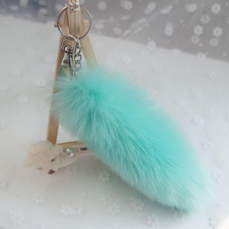 COZENTA Tail Keychain Strap Fur Fluffy Fluffy Fox Cosplay Costume