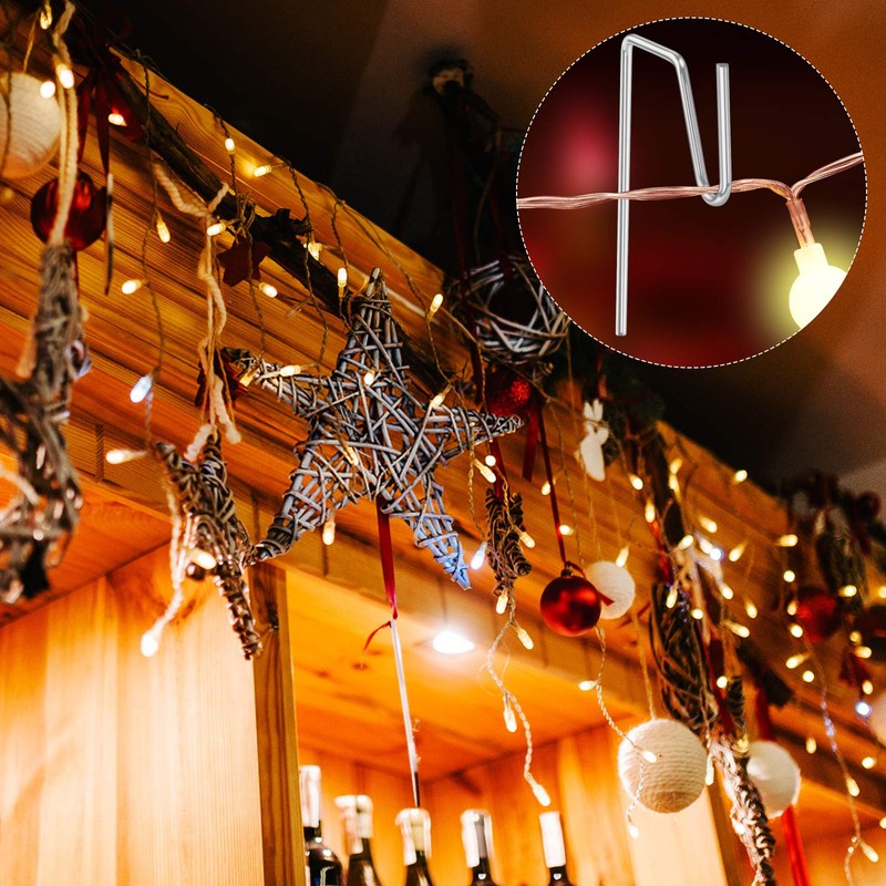 Yotako 60 Metal Gutter Hooks for Outdoor Christmas Lights, Weatherproof