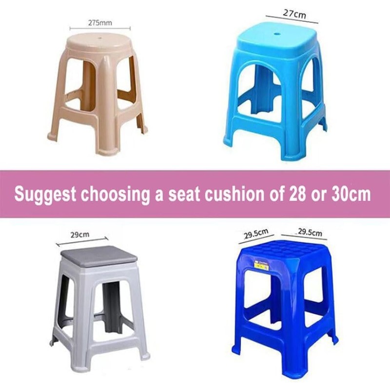 Stool Cushion Square with Ties 10/11/12/14in,Non-Slip Bar Stool Cushion Square