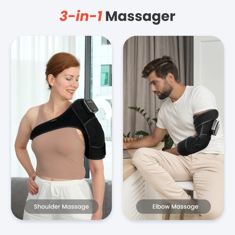 COMFIER Massaggiatore Ginocchio Wireless, Scalda Ginocchia con Riscaldamento al Grafene