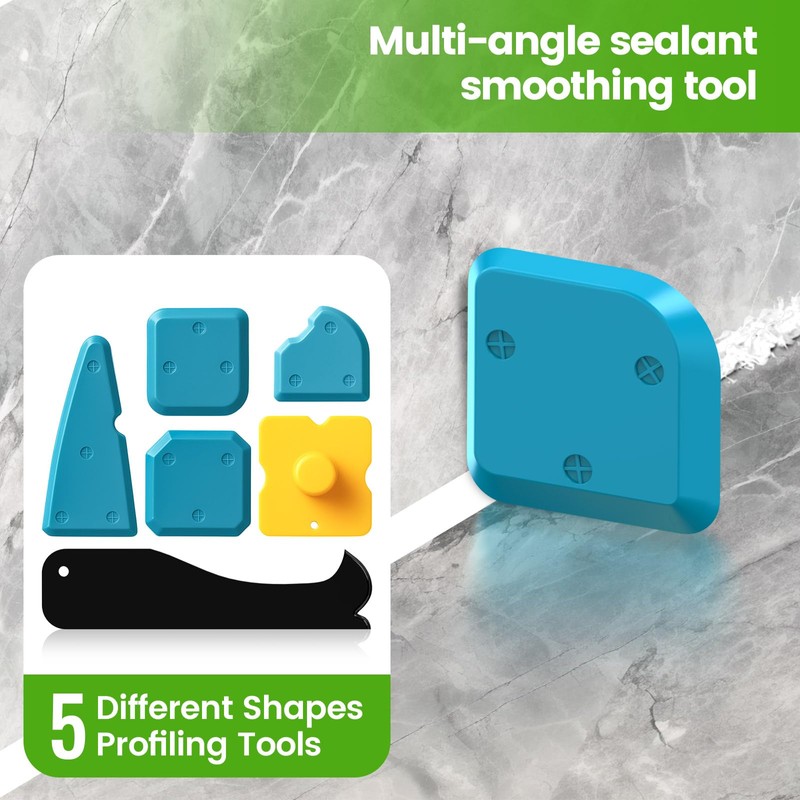 Goopreen 5 in 1 Caulking Tool Silicone Caulking Grout Removal