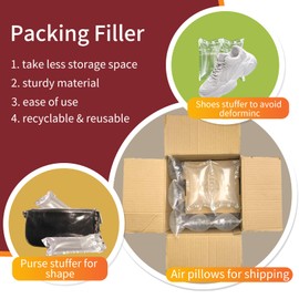 Ufriandz Air Pillows for Shipping Inflatable Air Bags for Packing, 4.72" * 7.87" Big Air Pockets for Packaging Moving Supplies Box Filler Purse Shaper Alternative to Packing Peanuts, 90 Count