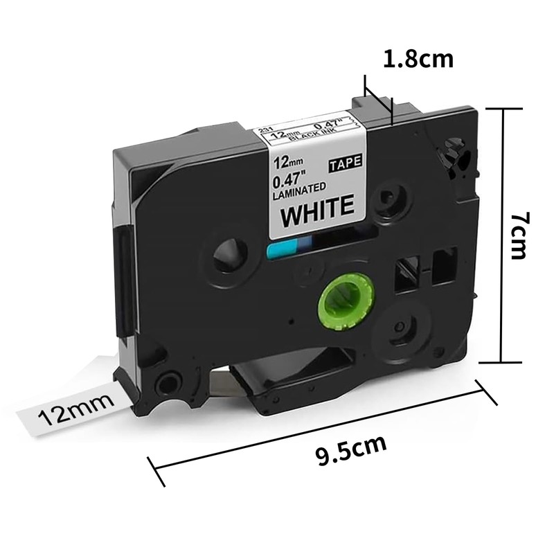 Unistar Compatible Label Tape Replacement for Brother TZe-231 PTouch Tapes