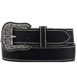 Ariat Basic w/Heavy Stitch Belt Black MD (34" Waist)