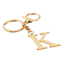 ORUZA Letter Keyring Alphabet Initial Keychain, Metal Letter Key Ring for Women Men Handbag Wallet Purses Letter (K)