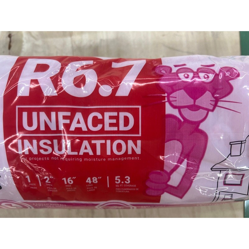 Owens Corning Pink EcoTouch Insulation R6.7 Roll 2” Thick 16”