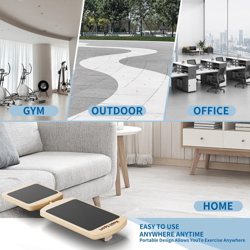 MobllSport Ankle Balance Board Wooden Single Leg
