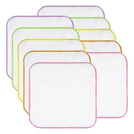 ZOWEXIQ 10 Stück Einlagige Flanellwaschlappen aus Bio-Baumwolle, Mehrweg Baby Waschlappen als Ersatz für Feuchttücher - Kleine waschbare Mini Baumwolltücher