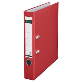 Leitz 2-Ring 2-Inch Premium Linen Textured A4 Sized European Binder, Red (1015-RD)