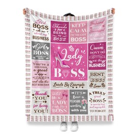Levens Boss Lady Gifts for Women, Boss Lady Blanket 60"x50", Best Boss Gifts for Women, Boss Appreciation Gifts, Boss Day Gifts, Office Decor, Christmas Birthday Gift for Female Boss Lady