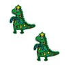 Cute-Patch Christmas Tree Dinosaur Embroidered Peel-and-Stick Iron On Patches