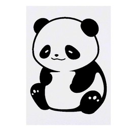 'Cute Panda Sitting' Temporary Tattoo - Water Resistant, Skin-Safe, Non-Toxic Transfer (TO00078971)