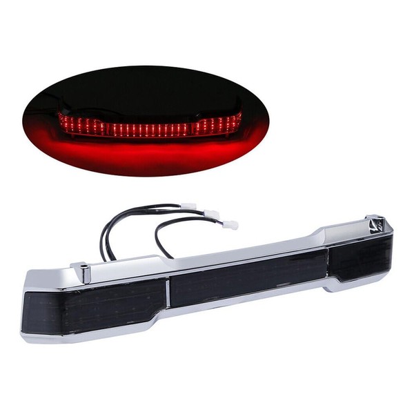 SHZG Tail Light Assembly Rear Side ABS Red Chrome Smoked
