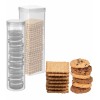 HOME-X CRACKER & COOKIE STORAGE CONTAINERS PLASTIC CLEAR SET OF