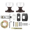 Privacy Round Crystal Door Knobs Venetian Bronze Round Rosette