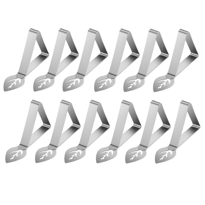 Aocuxze Tablecloth Clips 12 Pack, Heavy Duty Stainless Steel Picnic