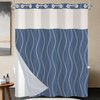 NAEMBCU No Hook Shower Curtain and Liner Set 71" x