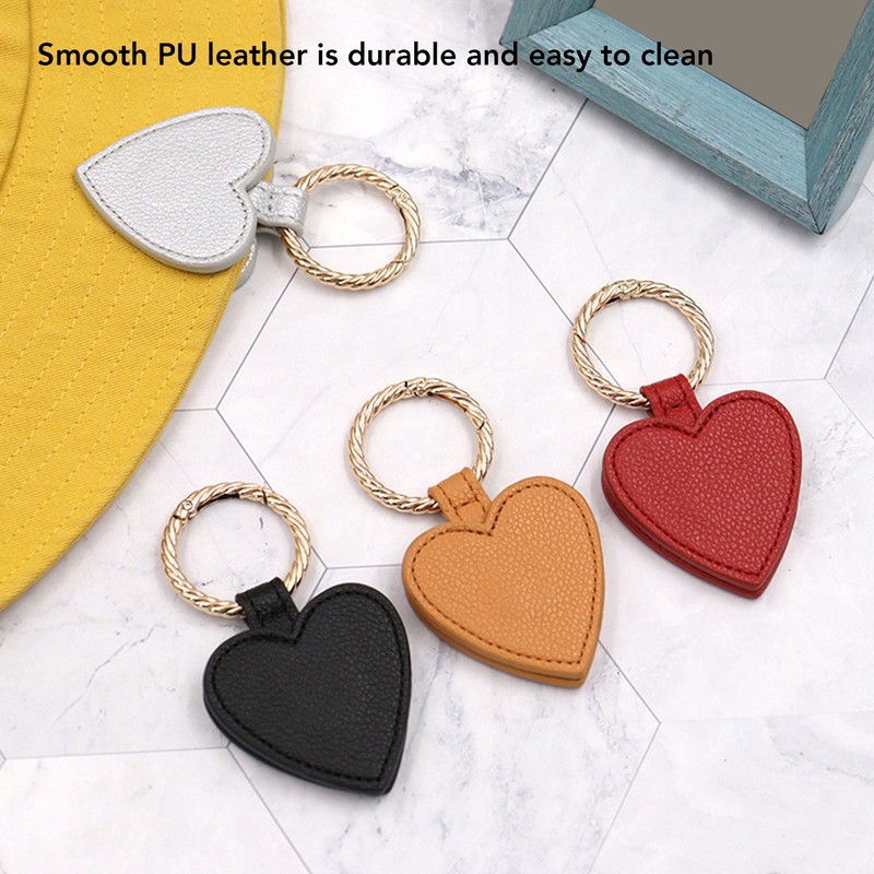 Magnetic Hat Clip Portable PU Leather Heart Shaped Magnetic Hat