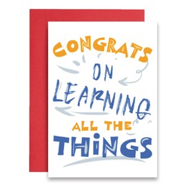 Humorous Graduation Card, Unique Congrats Card for Graduate, Wonderful Card to Celebrating Graduation