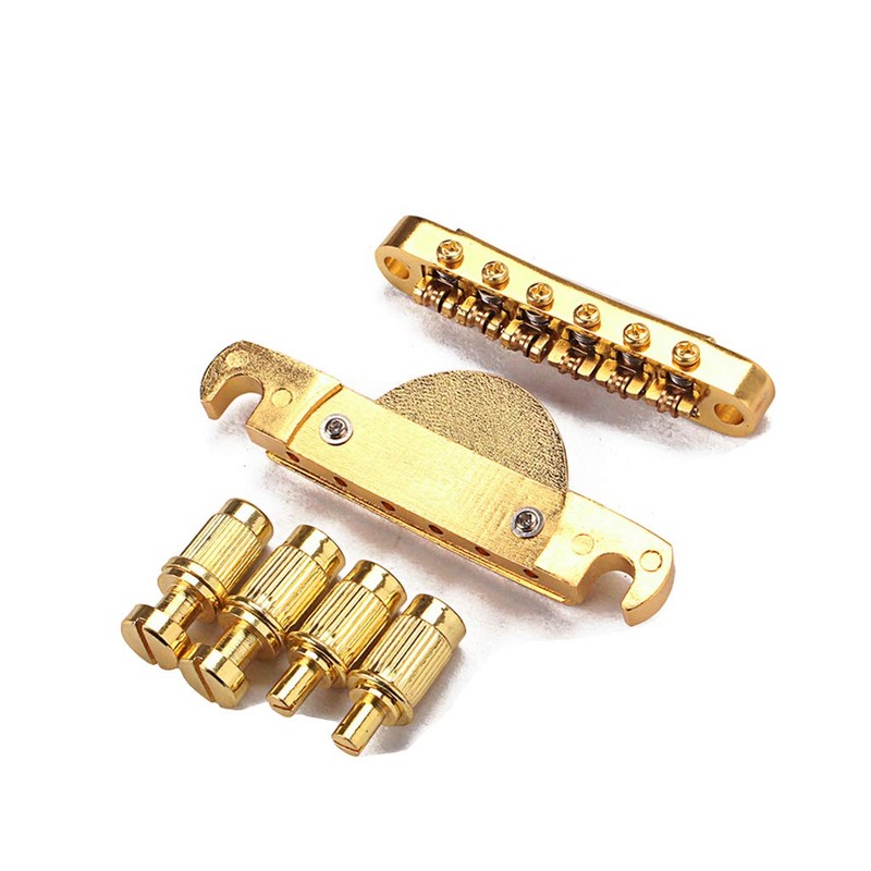 Alnicov Electric Guitar Tailpiece Bridge and roller saddle Tune-O-Matic -