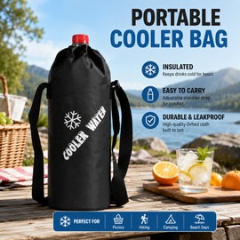 Insulated Water Bottle Bag for Travel & Outdoor Use – Drawstring Oxford Cooler Pouch for Daily Drinks