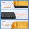 Heavy Duty Aluminum Pans with Lids Double Thick Black Gold