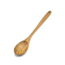FAAY 13.5" Teak Cooking Spoon, Wooden Spoon, Mixing Spoon Handcraft from Teak | Healthy and High Moist Resistance for Non Stick Cookware