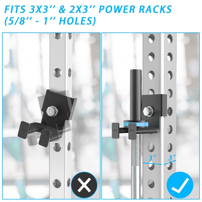 J Bryant Barbell Holder for 3x3" & 2x3" Power Racks