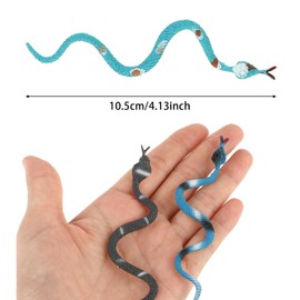 Pack of 24 artificial snakes, toy snakes, rubber snakes, plastic snakes, colourful plastic snakes, rainforest snakes, realistic rubber snakes, various for garden pranks, props