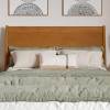 AFI Casanova Full Solid Wood Panel Headboard in Light Toffee